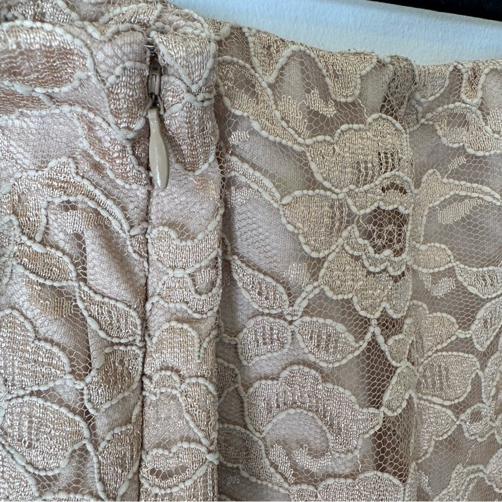 Vintage Laura Ashley Elegant Lace Tan Skirt Girly, Feminine Cottage core 0022 - Picture 8 of 14
